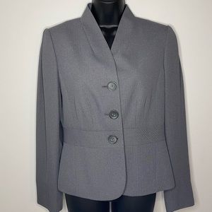 Calvin Klein gray blazer with 3 bottoms on the front size 6
